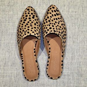Madewell Remi Mule Flats in Dotted Calf Hair